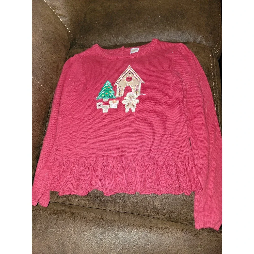 Gymboree Christmas holiday gingerbread house sweater size 8‎